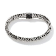 JOHN HARDY Icon Bracelet, Sterling Silver, Reversible Blue Sapphire and Black Sapphire Gemstones, 6.5mm